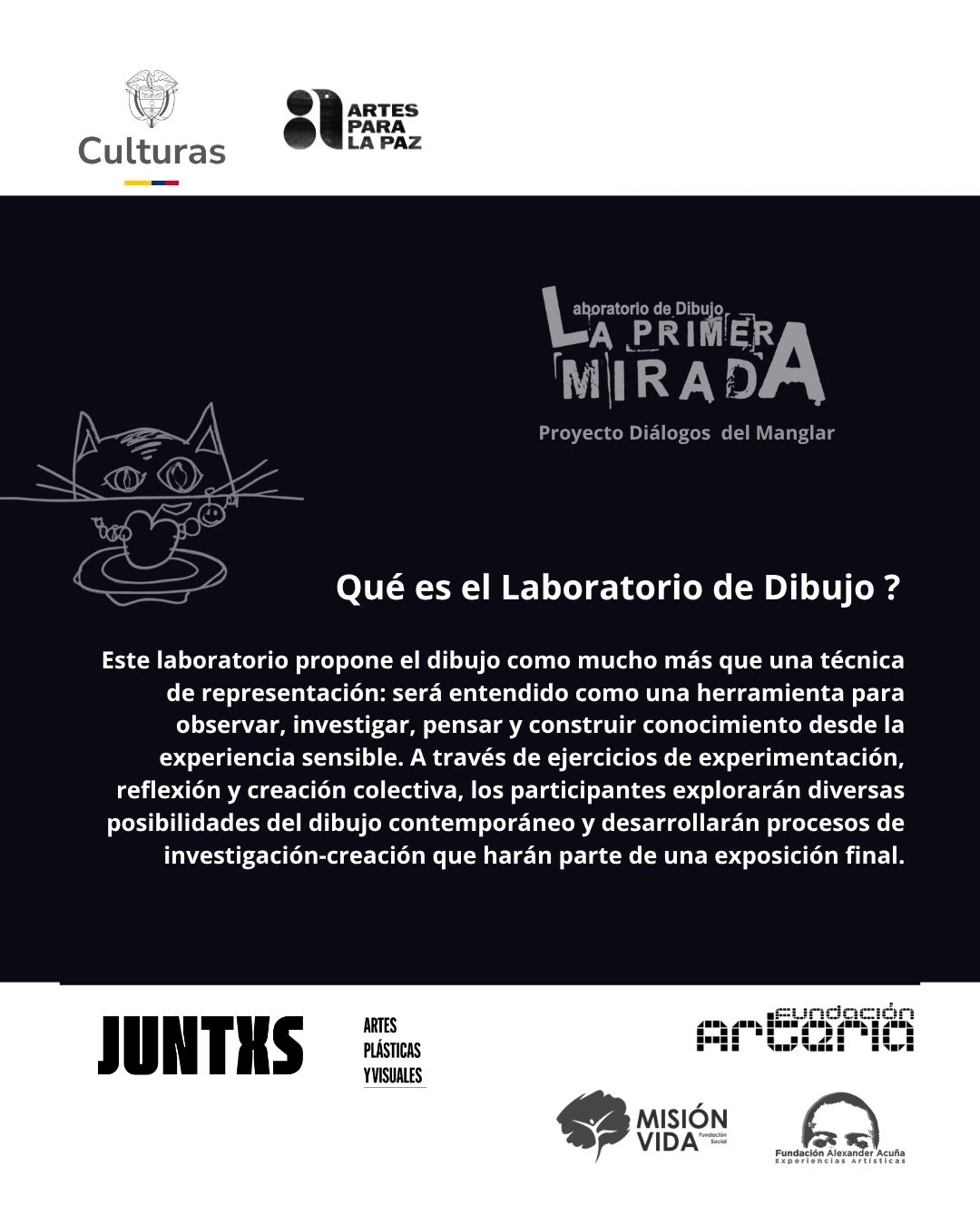 Detalle de la convocatoria del Laboratorio de Dibujo La Primera Mirada