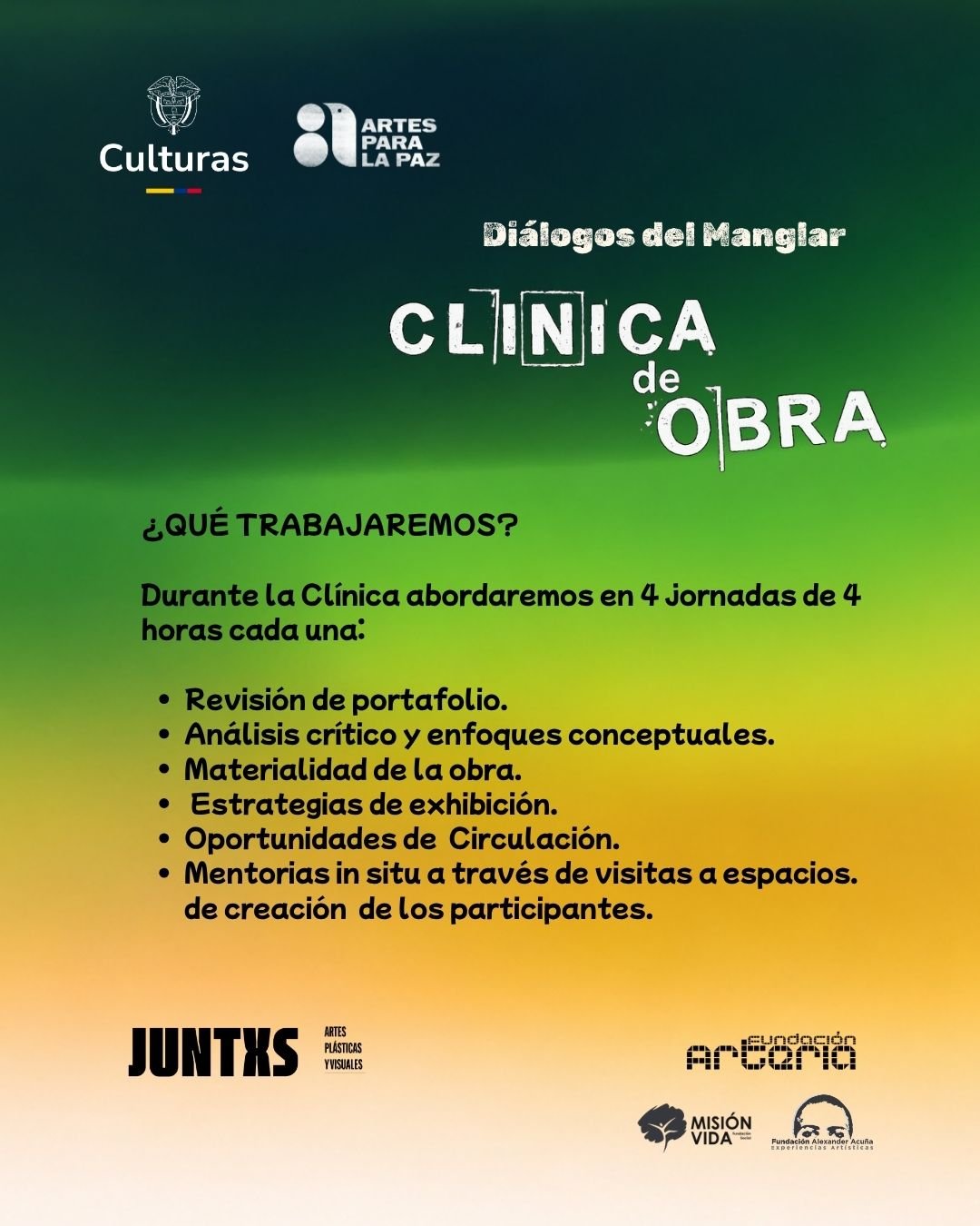 Qué trabajaremos en la Clínica de Obra: cuatro jornadas de mentoria