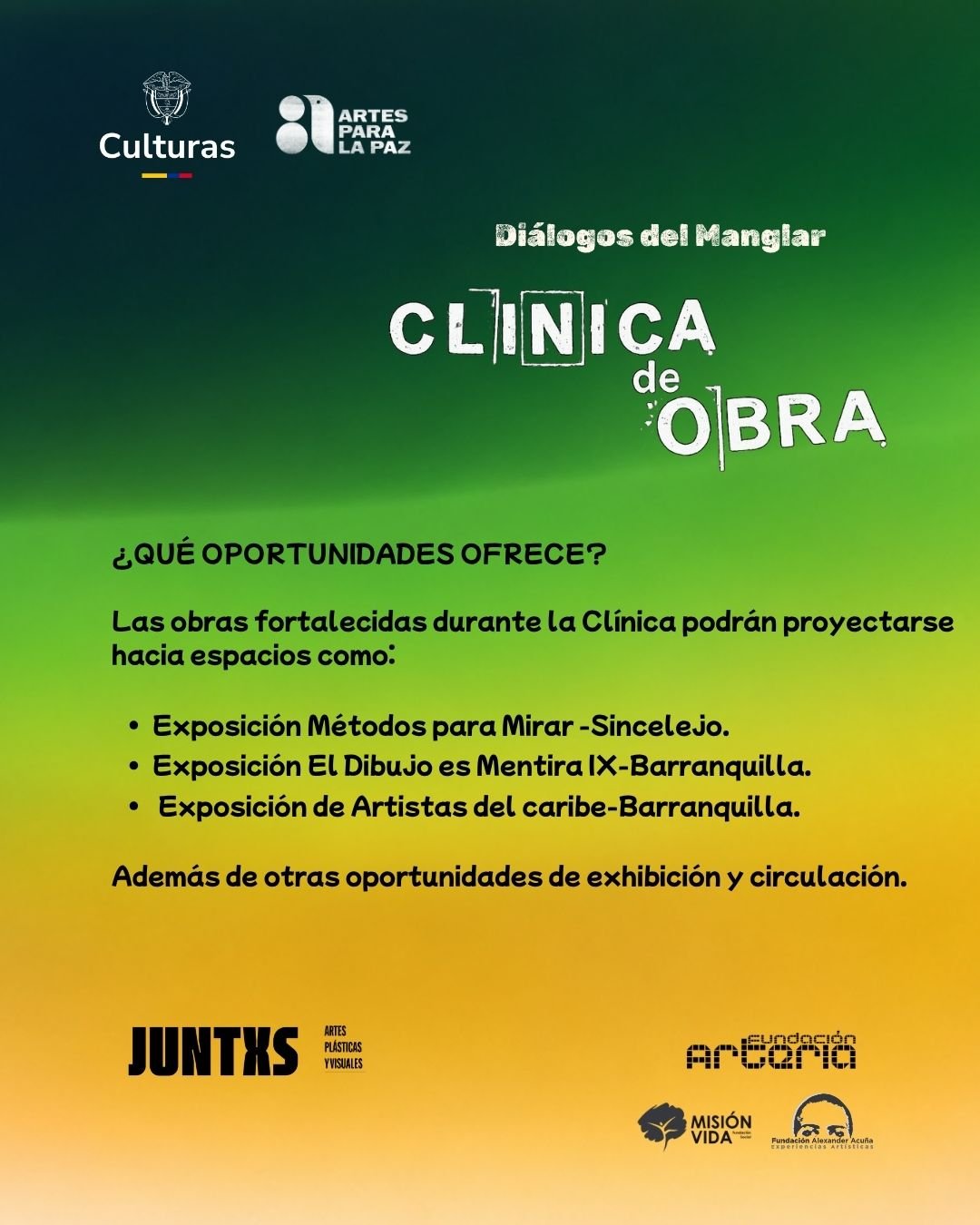 Oportunidades de exhibición y circulación de la Clínica de Obra